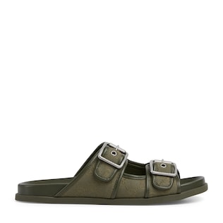 Sandalo slider uomo con fibbie