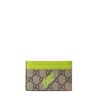 حافظة بطاقات ثنائية اللون بنقش GG Monogram