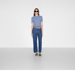 Fine cotton crewneck top