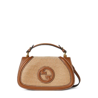 Gucci Blondie系列中号编织手提包