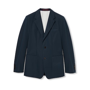 Giacca in twill di cotone goffrato