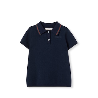 Baby cotton polo dress with embroidery