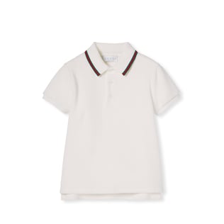 Kinder-Poloshirt aus Baumwolle mit Web