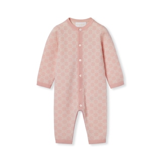 Baby GG wool jacquard one-piece