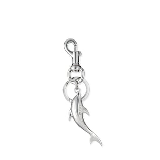 Engraved dolphin keychain charm