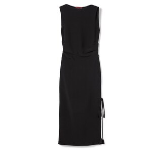 Silk crêpe dress with embroidery