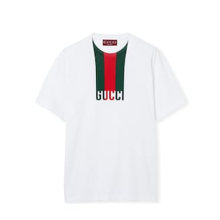 T-shirt in jersey di cotone stampato