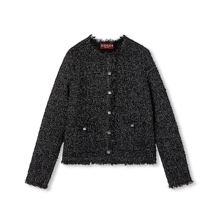 Lamé woven cardigan