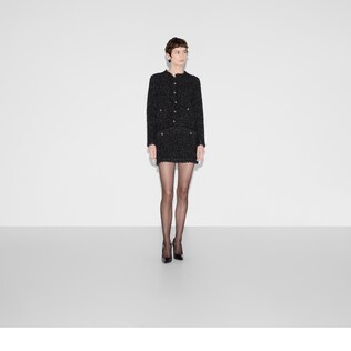 Lamé woven cardigan