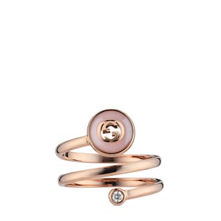 Gucci Interlocking 18k spiral ring