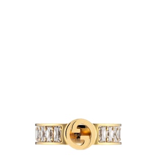 Gucci Blondie wide crystal ring