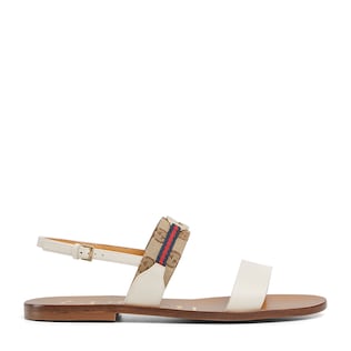 Women's sandal with Interlocking G and Web