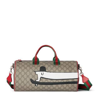 Children's printed GG top handle bag