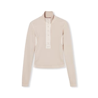 Cotton rib long-sleeve T-shirt