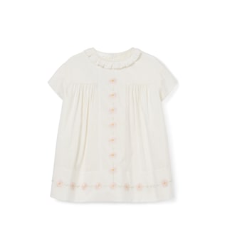 Baby embroidered silk cotton dress