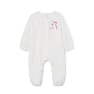 Baby cotton one-piece with print