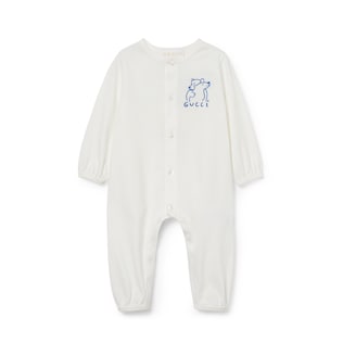 Baby cotton one-piece with print