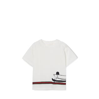T-shirt neonato in cotone con stampa