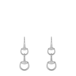 Gucci Horsebit 18k drop diamond earrings