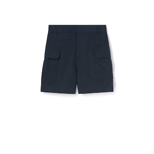 Cotton canvas shorts with embroidery
