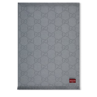 GG wool silk jacquard blanket