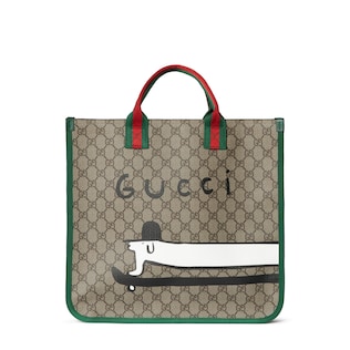 Children's printed GG tote bag