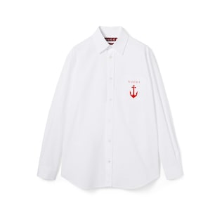 Chemise en popeline de coton avec broderie