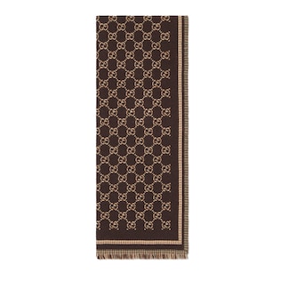 GG wool jacquard scarf