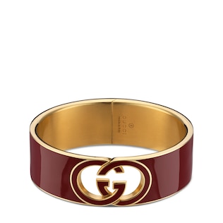Gucci Interlocking enamel cuff bracelet