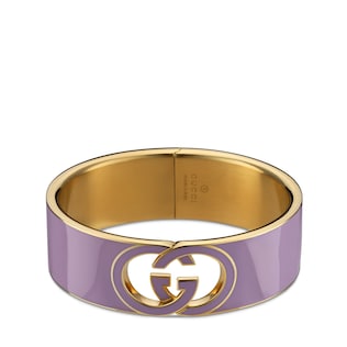 Gucci Interlocking enamel cuff bracelet