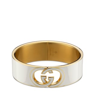 Gucci Interlocking enamel cuff bracelet