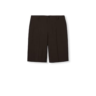 Wool gabardine shorts with embroidery