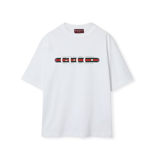 プリント コットンジャージー Tシャツ