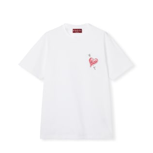 T-shirt en jersey de coton avec empiècement