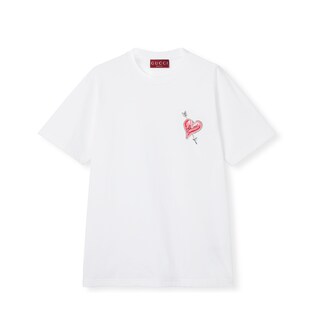 Cotton jersey T-shirt with patch