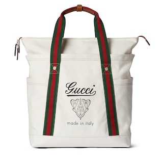 Großer Shopper aus Canvas mit Print