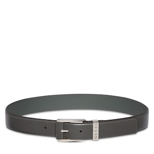 Belt with squared buckle
