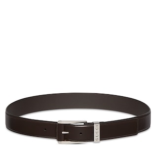 Belt with squared buckle