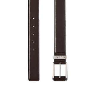 Belt with squared buckle