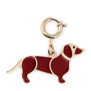 Dog-shaped bag charm