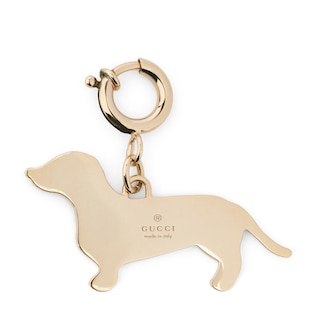 Dog-shaped bag charm