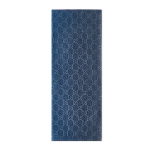 GG wool and silk jacquard stole