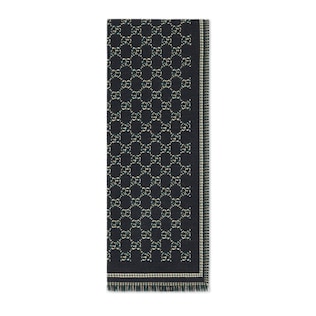 GG wool jacquard scarf