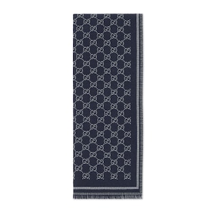 GG wool jacquard scarf