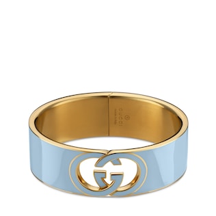 Gucci Interlocking enamel cuff bracelet