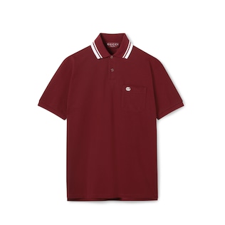Cotton piquet polo shirt with embroidery