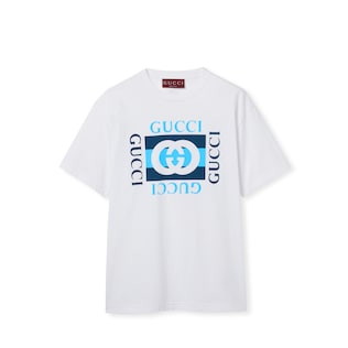 T-shirt in jersey di cotone stampato