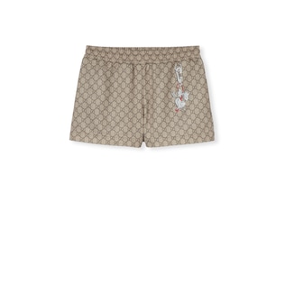 Printed technical jersey shorts