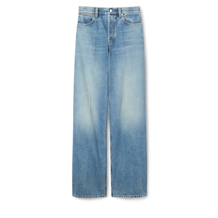 Wide leg denim pants