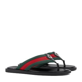 Men's thong sandal with Interlocking G